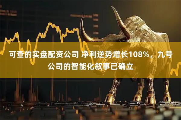 可查的实盘配资公司 净利逆势增长108%，九号公司的智能化叙事已确立